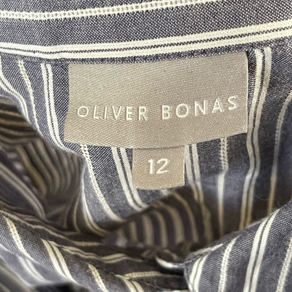 Oliver Bonas frilled pinstripe shirt blouse - Picture 7 of 11